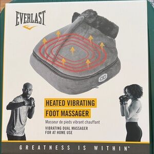 Everlast Gray Heated Heated Vibrating Foot Massager